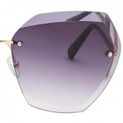 Aviator Fashion classic sunglasses - multi-color frameless trim sunglasses - C - CP18RR3KK75 $42.56