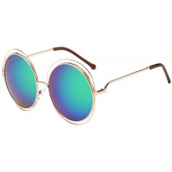 Aviator UV 400 Sunglasses - Fashion Men Womens Retro Vintage Round Frame Glasses (H) - H - CK18E4SGZ26 $19.88