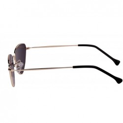 Goggle Womens Cat Eye Mod Metal Glasses Fashion Sunglasses - Gold / Grey Lens - CR1855H593Z $9.28