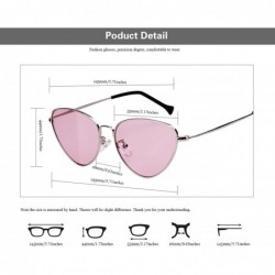 Goggle Womens Cat Eye Mod Metal Glasses Fashion Sunglasses - Gold / Grey Lens - CR1855H593Z $9.28