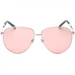 Aviator Women UV400 Mirror Rose Gold Pilot Sunglasses Men Shades Sun Glasses - Pink - CH182DKZEYD $22.22