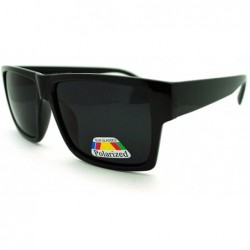 Rectangular Polarized Lens Sunglasses Reduce Glare Classic Square Frame - Black - CO1867S9AD7 $10.67