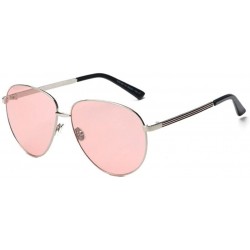 Aviator Women UV400 Mirror Rose Gold Pilot Sunglasses Men Shades Sun Glasses - Pink - CH182DKZEYD $9.13