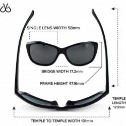 Wrap Pleasant Polarized Fishing Sunglasses for Women - Multiple Options - Black Frame - CJ18R7M6276 $49.27