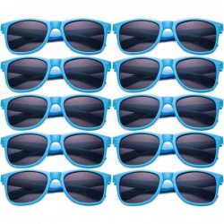 Wayfarer 80's Classic Blue Brothers Horn Rimmed Style Retro Colors Packs Vintage Retro Sunglasses (10 PACK) - CE18RZRKA9K $41.07