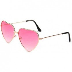 Aviator Heart Sunglasses Thin Metal Frame Hippie Lovely Aviator Style Eyewear UV400 Glasses Retro Sunglasses - C - CW1902OG9X...