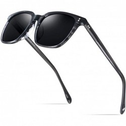Goggle Acetate Polarized Sunglasses Square Sun Glasses for Men 9114 - Gray - C718N79EIMQ $51.20