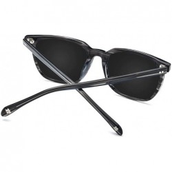 Goggle Acetate Polarized Sunglasses Square Sun Glasses for Men 9114 - Gray - C718N79EIMQ $24.93