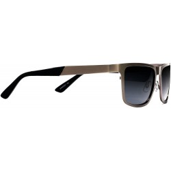 Sport Polarized Classic Sunglasses Razor Thin Brushed Metal Stainless Steel - Gray - C5189AMZO90 $33.09