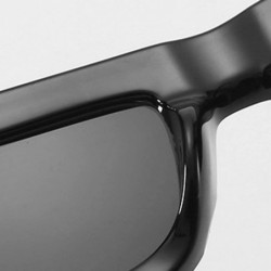 Oversized Unisex Vintage Square Frame Sunglasses Retro Eyewear Fashion Radiation Protection New - Black - CN18SW24G52 $13.50