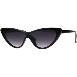 Shield Womens Cateye Sunglasses Futuristic Shield Fashion Mono Lens UV 400 - Black (Smoke) - CA18C3M3L78 $11.59