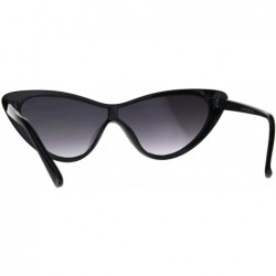Shield Womens Cateye Sunglasses Futuristic Shield Fashion Mono Lens UV 400 - Black (Smoke) - CA18C3M3L78 $11.59