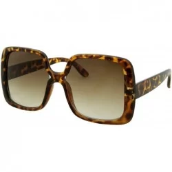 Square XL Retro Oversized Square Sunglasses for Women Large Big Frame Celebrity Glasses - Tortoise - CH197CCNL2T $20.31