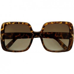 Square XL Retro Oversized Square Sunglasses for Women Large Big Frame Celebrity Glasses - Tortoise - CH197CCNL2T $8.02