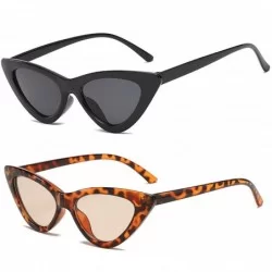 Butterfly Retro Vintage Narrow Cat Eye Sunglasses for Women Clout Goggles Plastic Frame - C418XWCCQMY $21.56