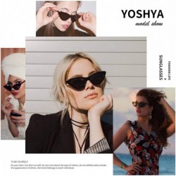Butterfly Retro Vintage Narrow Cat Eye Sunglasses for Women Clout Goggles Plastic Frame - C418XWCCQMY $12.11