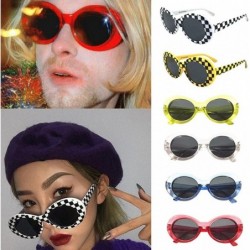 Square Retro Vintage Clout Goggles Men & Women Sunglasses Oval Shades Eye Glasses - Multicolor - a - C918CK2Z64X $9.56