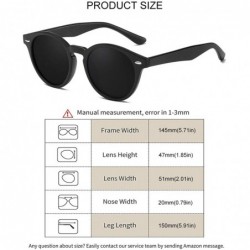 Round Small Round Sunglasses Vintage Circle Polarized Hippie Sun Glasses with Mirrored Lens - CE18ZGHR8LX $11.79