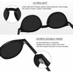 Round Small Round Sunglasses Vintage Circle Polarized Hippie Sun Glasses with Mirrored Lens - CE18ZGHR8LX $11.79