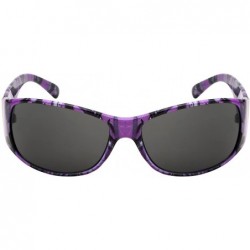 Wrap Women Wrap Style Sunglasses Pink Camo Design Sunglasses Purple for Women - Purple/Grey - C912J3EZJ79 $14.06