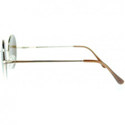 Round Thin Lite Metal Frame Round Circle Sunglasses Spring Hinge - Gold - CI186GKKKH5 $20.88