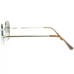 Round Thin Lite Metal Frame Round Circle Sunglasses Spring Hinge - Gold - CI186GKKKH5 $9.33