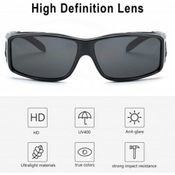 Wrap Fit Over Glasses Sunglasses HD Polarized Lenses- Wrap Around Sunglasses Wear Over Regular Glasses UV Protection - CZ18TN...