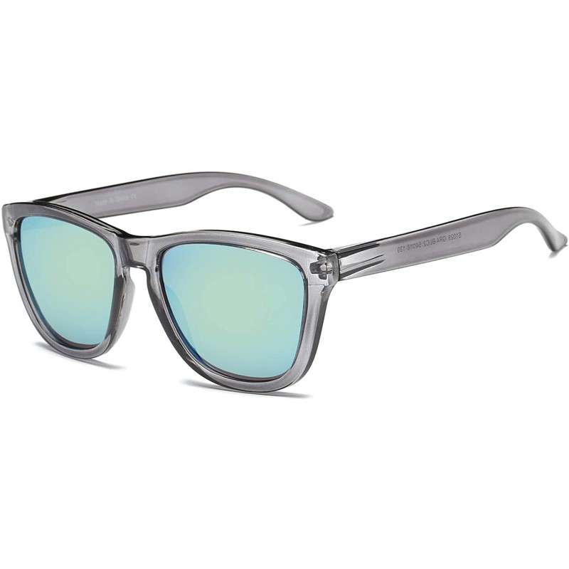Goggle With a subtle horned rim and smooth squared lines- our Primrose Sunglasses - Grey - CT18WU5SDXZ $21.03