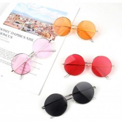 Round Candy Color Korean Simple Children Round Girls ANTI-UV Sunglasses Hot Boys Kids Retro Cute Sun Glasses Eyewear - CX199C...