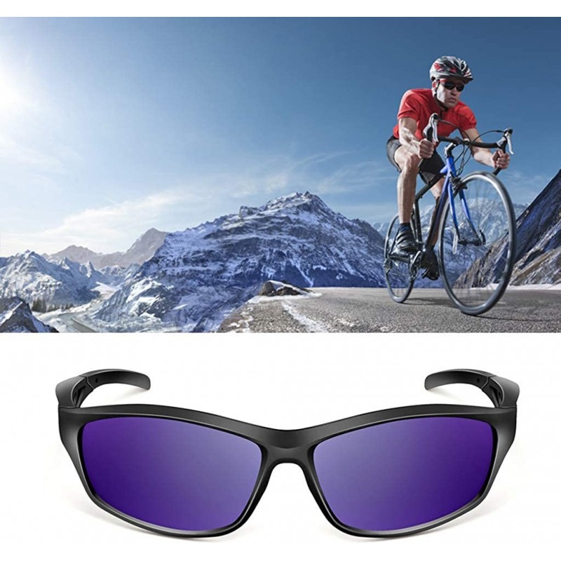 Rimless Professional Polarized Cycling Glasses Casual Sports Bike Eyewear Comfort Outdoor Sunglasses - Blue - CR18T2KL9KS $8.13