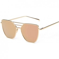 Aviator Luxury Sunglasses Women Brand Desinger Metal Mirror Sun Glasses For Women 1 - 6 - C518XE0C9NX $10.83