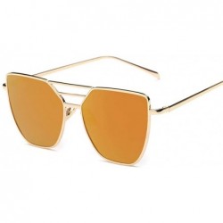 Aviator Luxury Sunglasses Women Brand Desinger Metal Mirror Sun Glasses For Women 1 - 6 - C518XE0C9NX $10.83