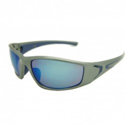 Rectangular Double Injection Sunglasses SPORTS - 9727 Shiny Gunmetal / Blue Mirror - CH12HTY4FTX $35.44