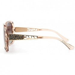 Oversized Oversized Polarized Sunglasses for Women-Classic Stylish Diamond Design Big Shades UV Protection 8079 - Brown - CS1...