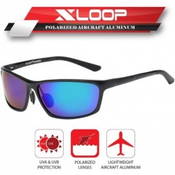 Rectangular Polarized Aircraft Al-Mg Driving Sport Fishing Sunglasses For Women Men - Matte Black - Polarized Kryptonite - C3...