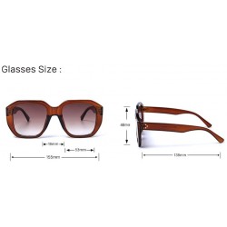 Square Fashion Square Sunglasses Men and Women Sunglasses Visor - 4 - CI190L96EDD $25.97