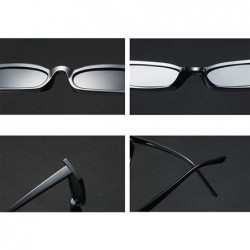 Square Small Sunglasses Women Vintage Rectangle Female Sun Glasses Cat Eye Ladies Gift - White With Black - C318LZEGGGY $11.52