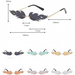 Rimless Frameless Sunglasses European American Narrow rim - Red - C5198DMUGLM $26.50