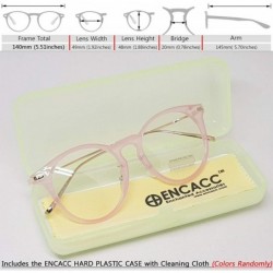 Wayfarer Oversized Big Round Horn Rimmed Eye Glasses Clear Lens Oval Frame Non Prescription - Pink 10122 - CK18NYK6D3T $9.94