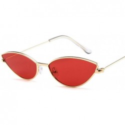 Goggle 2018 New Fashion Sunglasses Women Metal Retro Colorful Transparent Small Cat Eye UV400 - C3 - C5197Y75Z4G $27.29