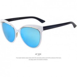 Cat Eye Fashion Women Cat Eye Sunglasses Classic Brand Designer Sunglasses C02 Blue - C02 Blue - CX18XDWSG7C $9.90