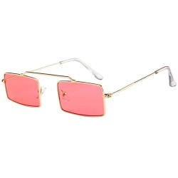 Oversized Women Men Vintage Retro Small Frame Glasses-Unisex Sunglasses Eyewear - E - CT18Q2MGGNR $18.82