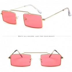 Oversized Women Men Vintage Retro Small Frame Glasses-Unisex Sunglasses Eyewear - E - CT18Q2MGGNR $10.02