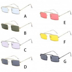 Oversized Women Men Vintage Retro Small Frame Glasses-Unisex Sunglasses Eyewear - E - CT18Q2MGGNR $10.02