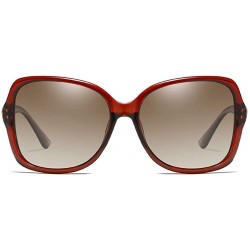 Oversized Ladies Vintage Round Polarized HD TAC Sunglasses for Women Classic Retro Designer Style - B - CK198ODE052 $14.97