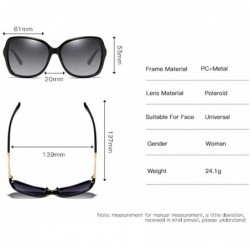 Oversized Ladies Vintage Round Polarized HD TAC Sunglasses for Women Classic Retro Designer Style - B - CK198ODE052 $14.97