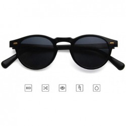 Round sunglasses for women fashion Red Blue Round Sun Glasses Vintage Retro Shades - C3-leopard-darkgreen - C118WZSCYT3 $21.04