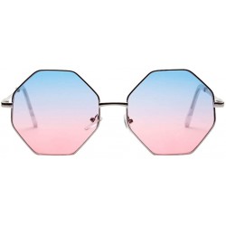 Wrap Radiation Protection Sunglasses - Retro Fashion Polygonal Lens Sun Glasses - C - C118QS9GGMH $17.45