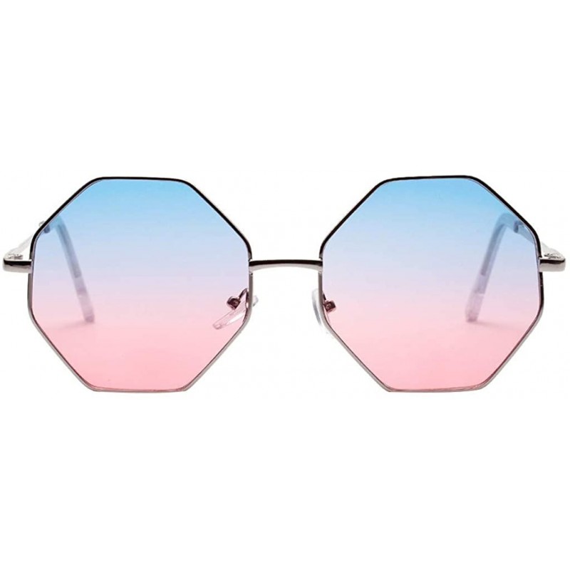 Wrap Radiation Protection Sunglasses - Retro Fashion Polygonal Lens Sun Glasses - C - C118QS9GGMH $17.45