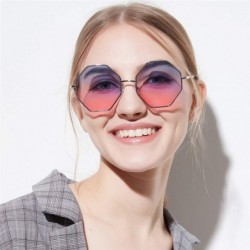 Wrap Radiation Protection Sunglasses - Retro Fashion Polygonal Lens Sun Glasses - C - C118QS9GGMH $10.24